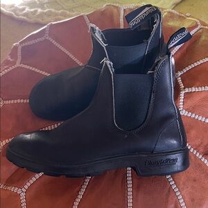 Blundstone Pull On Black Leather Boots